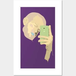 head and phone Posters and Art